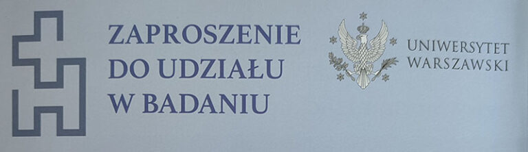 Badanie Uniwersytetu Warszawskiego - zaproszenie